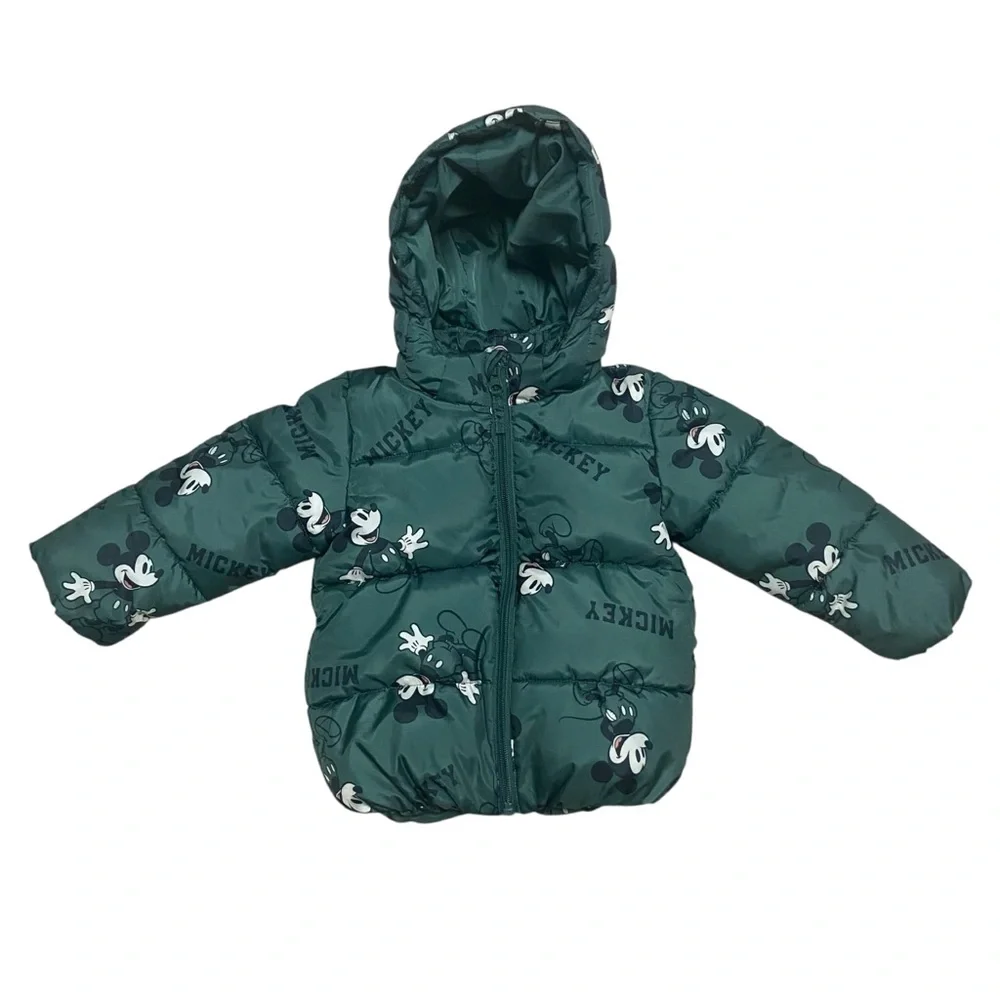 Mickey Mouse Pattern Puffer Jacket H&M  Size 2T